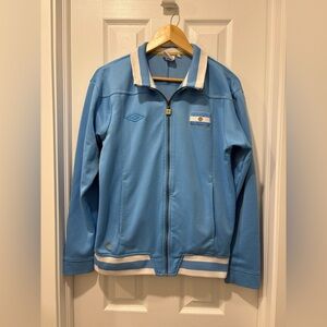 Vintage Umbro Argentina Light Blue and White Jacket Made In England Men’s Medium